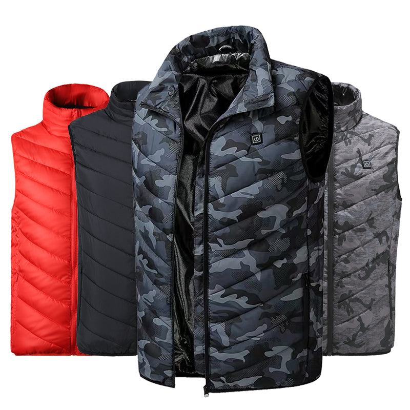 Heated Vest Men Women Jackets Heated Waistcoat Camo Winter USB Electric