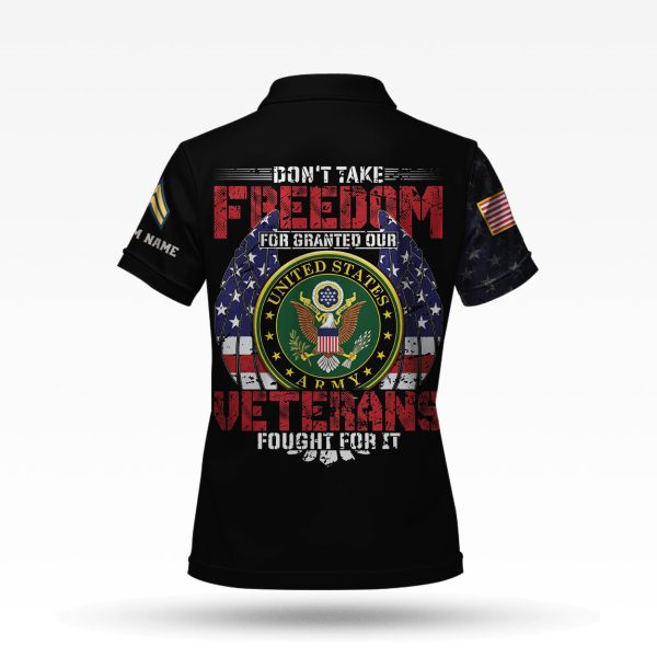2 Army Branch Dont Take Freedom For Granted Our Womens Polo shirts