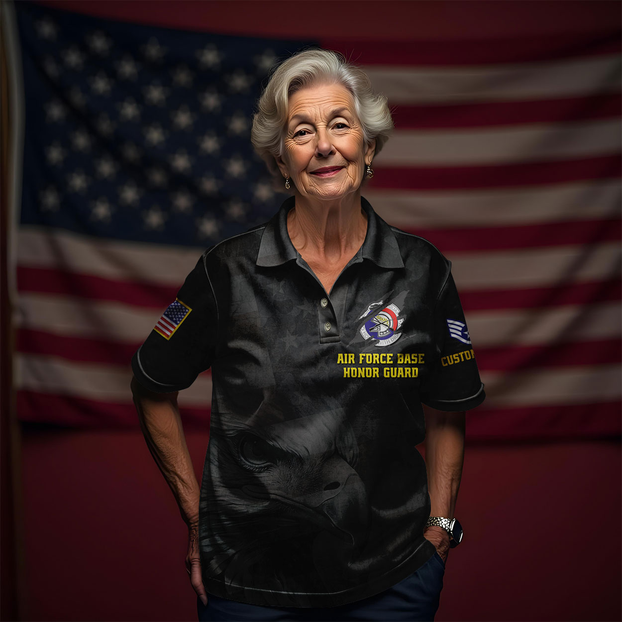 AirForce Badge We Owe Our Veteran Womens Polo shirts AirForce Badge We Owe Our Veteran Womens Polo shirts